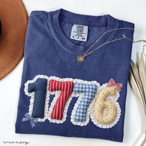 Comfort Colors® 1776 Faux Patchwork Shirt, Retro Usa 250 Shirt, 250th Anniversary Shirt Usa Flag Tee 4th of July Shirt Patriotic Gift