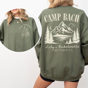 Vintage Camp Bachelorette Sweatshirt, Retro Lake Themed Bridal Party, Custom Camping Bachelorette Sweatshirts, Outdoor Mountain Bride Tee
