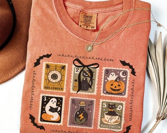 Comfort Colors® Halloween Shirt, Halloween Shirt, Retro Ghost Shirt, Cute Fall Shirt, Women's Halloween Tee, Pumpkin Season Tee, Cute Ghost