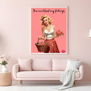 Digital Wall Art Pin Up Girl Valentines