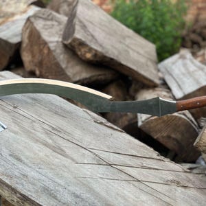Custom Handmade Carbon Steel Khopesh Sword – Full Tang Ancient Egyptian Sickle Blade | Collectible Decor,Cosplay Gift | Custom Replica Sword