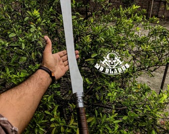 Hand-Forged Fantasy Sword | High-Carbon Steel Blade, Wood Handle