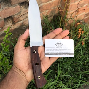Handmade High Carbon steel Chef Knife – Full Tang Custom Kitchen Knife | Hand Forged Culinary Tool | Gift for Chef | Rustic Kitchen Decor