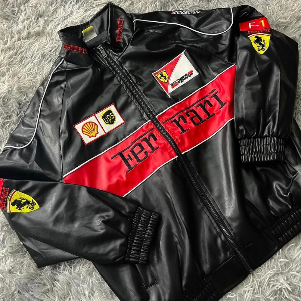 Leather ferrari jacket - Etsy 日本