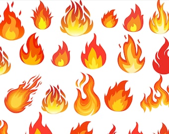 Fire SVG Bundle, Scary Flame PNG, Sublimation Designs, Silhouette File, Cricut Design, Valentine Party Décor