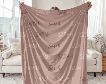 Personalized Baby Name Blanket, Custom Baby Girl Fleece Blanket, Cozy Kids Gift, Baby Shower Present, birthday gift