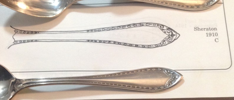 Vintage Oneida Sheraton Flatware Teaspoon Silverplate 6 Piece 1910 Set