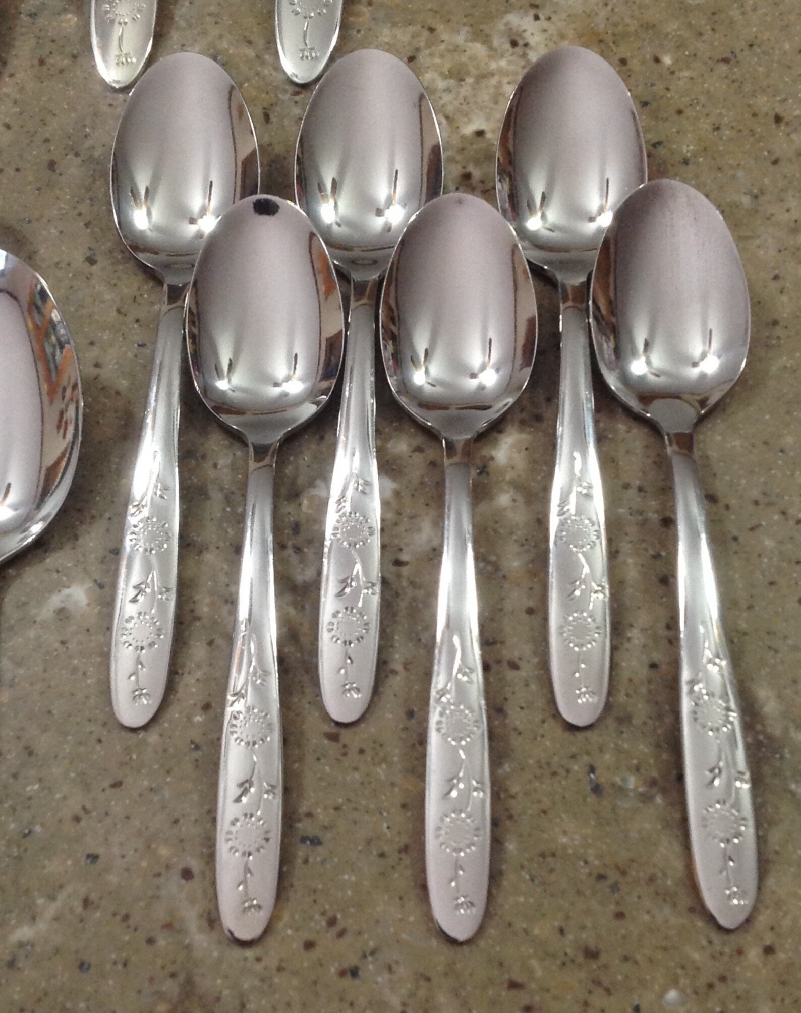 Vintage Sears Roebuck Stainless Wood Dale Pattern Floral Etsy