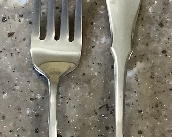 Vintage Oneida Patrick Henry Stainless Salad Fork 2 Piece Stainless Steel Flatware Set