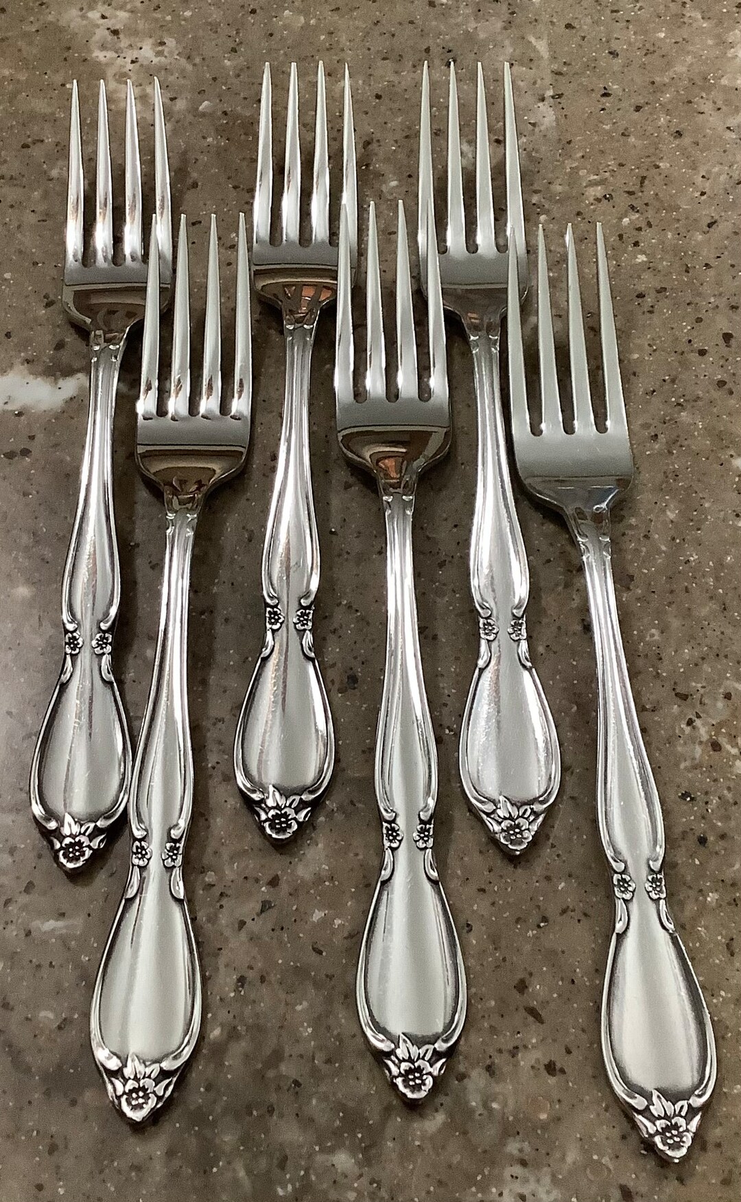 Vintage Oneida Chatelaine Stainless Dinner Fork 6 Piece Etsy