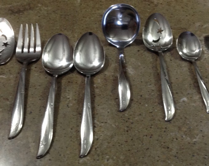 Vintage Oneida Twin Star Stainless Flatware Betty Crocker 8 Piece