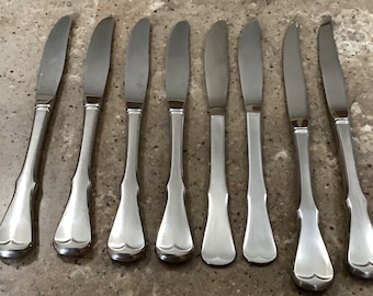 Vintage Oneida Patrick Henry Stainless Dinner Steak Knife 10 Piece Flatware Set Community