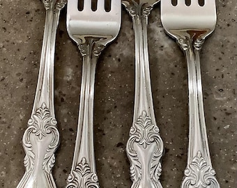 Reed Barton Marlborough Stainless Salad Fork 4 Piece Flatware Set