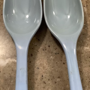 Vintage Foley Blue Spoon 2 Piece Set Farmhouse Kitchen Utensil
