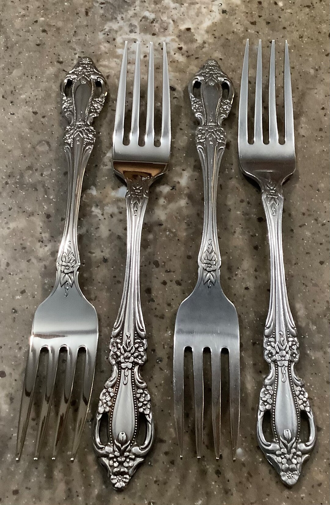 Vintage Oneida Raphael Stainless Dinner Fork 4 Piece Flatware Set Etsy