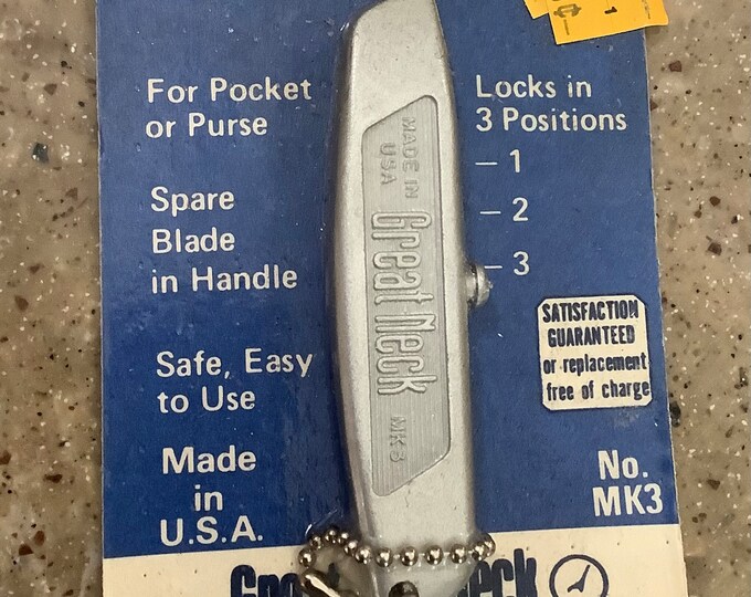 Vintage Kmart Utility Knife Key Chain New Old Stock Great Neck Midget