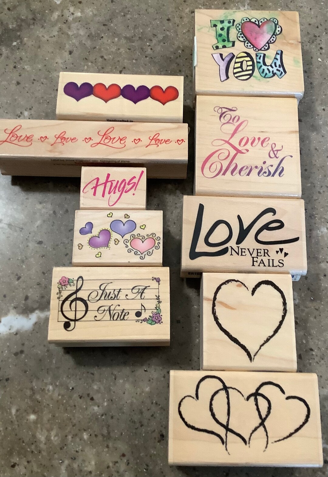 Vintage Valentine Rubber Stamp 10 Piece Set Hero Arts Stampabilities - Etsy