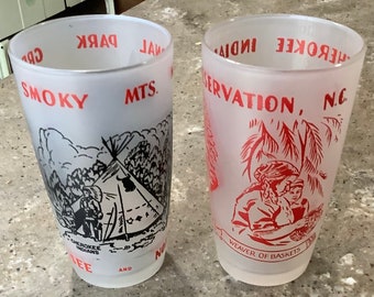 Vintage Frosted Tumbler