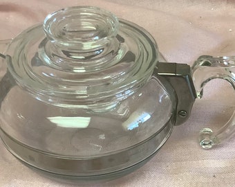 Vintage Pyrex Glass Teapot 4 Cup Stovetop Tea Pot 8126B