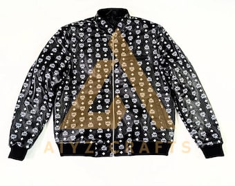 Men's Cowhide Leather Bomber Jacket: MCM Style