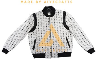 Men's Cowhide Leather Bomber Jacket: Classic MCM Style, MCM