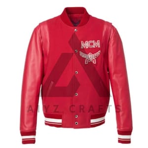 Chaqueta bomber de piel de cordero auténtica hecha a mano para hombre, chaqueta bomber MCM, chaqueta de cartero MCM, chaqueta universitaria MCM, chaqueta de moda MCM, MCM