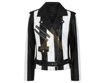 Handmade Genuine Leather Biker Jacket: Classic Motorcycle Style