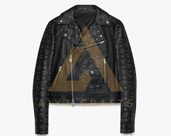 Handmade Cowhide Leather Biker Jacket: MCM Fashion