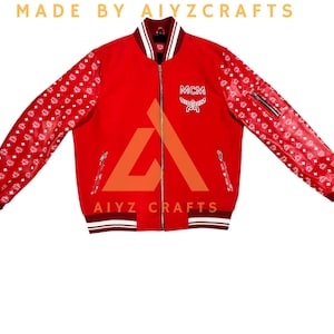 Men Handmade Genuine lamb Skin Leather Bomber Jacket, MCM Bomber Jacket, MCM Postmen Jacket, Mcm Varsity Jacket, Mcm Fashion Jacket, MCM