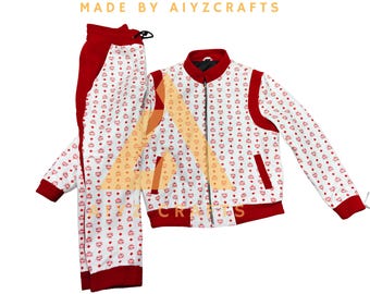 Handmade MCM Leather Suit: Men's Luxury Bomber Jacket & Trousers