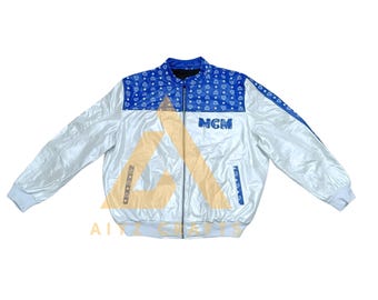 Men's Cowhide Leather Bomber Jacket: Classic MCM Style
