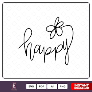 Happy SVG, Feel Good SVG, Mindfulness SVG, Life is Happy, Smile svg, joy svg, spring svg, summer svg, t-shirt svg, Svg File for Cricut