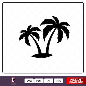 Palm Trees Svg, Beach Svg, Beach Chairs Svg, Silhouette Svg, Summer Svg, Vacation Svg, Custom Vacation Svg, Png, Digital Download