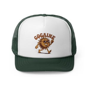 Chapeau de camionneur cocaïne drôle des années 70 casquette rétro marche soleil dessin animé Snapback énervé vintage esthétique trippy chapeau de fête nostalgique chapeau de retour
