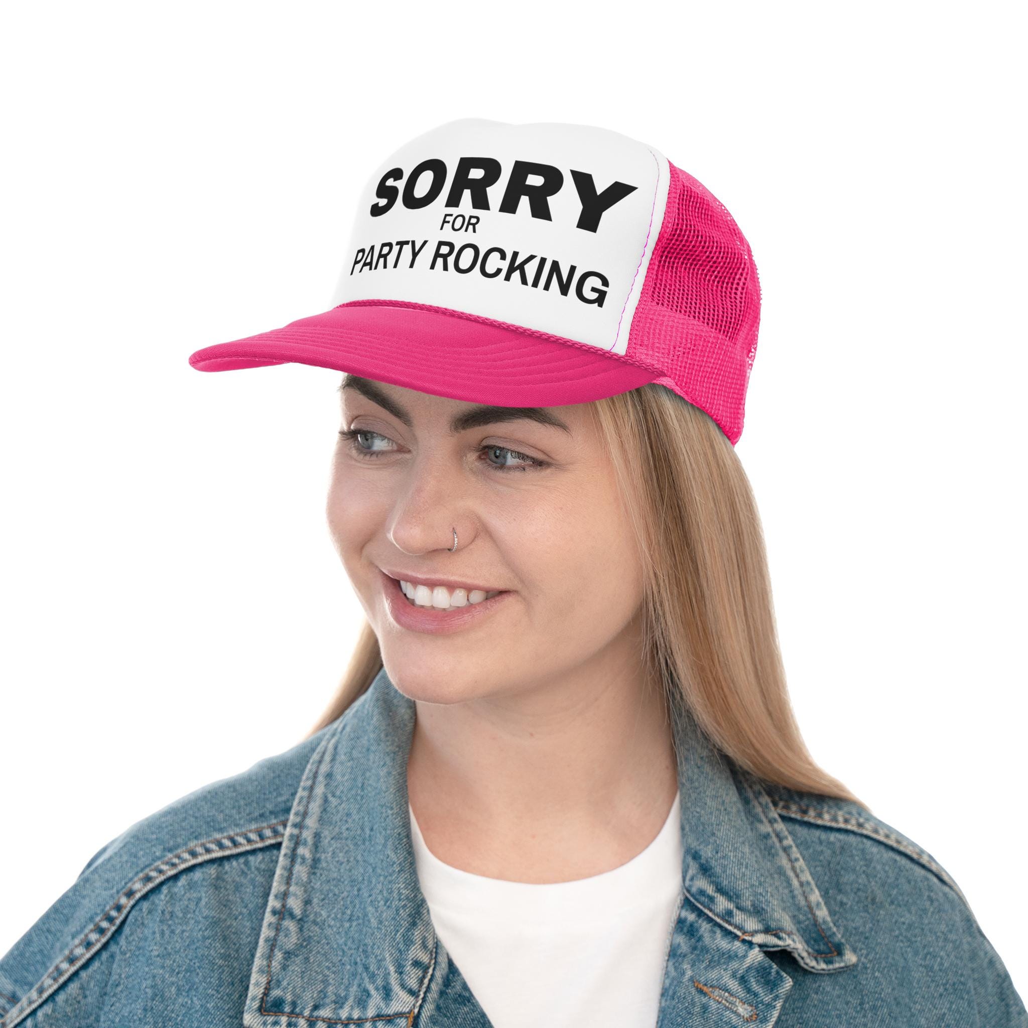 Funny Party Trucker Cap, Sorry for Party Rocking Hat, Fun  display picture 3