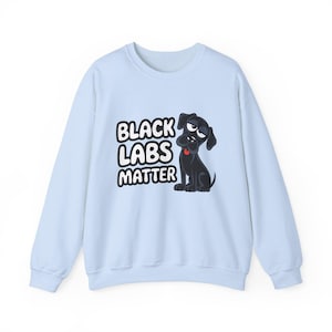 Pet Lover Crewneck Dog Owner Gift Funny Cartoon Dog Tee Black Labrador Shirt Dog Lover Graphic Tee Pet Rescue Shirt Animal Advocacy Apparel