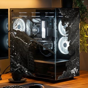 Samurai PC Case Sticker: Japanese Warrior Decal for Gaming PC