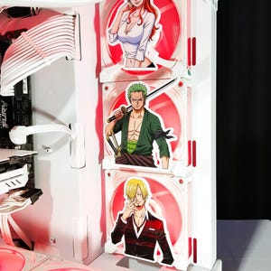 One Piece Magnetic PC Fan Cover 120mm – Anime PC Accessories, Custom Design Fan Grill for PC Decor, Fans & Cases | Computer Fan Shroud