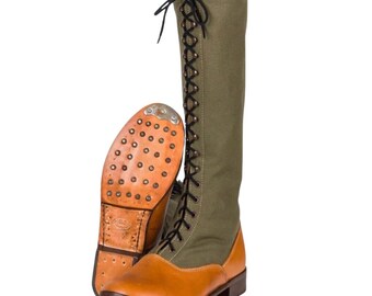 Hand Made WH DAK German Tropical High Boots, WW1 Vintage Boot