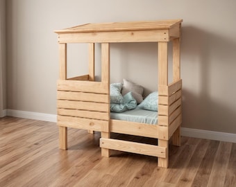 Toddler Bed Plans: Crib Size Mattress, DIY Kid Bedroom, Woodworking Plans (PDF Download)