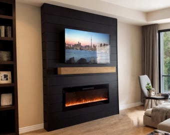 DIY Electric Fireplace Wall Unit Build Plan with TV Mount (PDF Download)