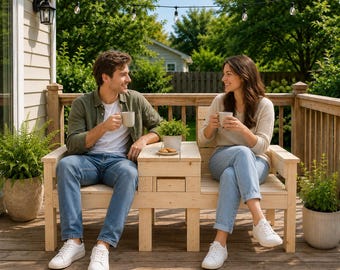 DIY Double Chair Bench Woodworking Plans | Outdoor Garden Patio Seating (PDF Download)