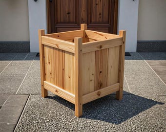 Modern Cedar Planter Box Build Plans – DIY Garden Bed Blueprint (PDF Download)