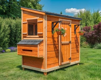 Großer Schuppen Hühnerstall Pläne: DIY Holzbearbeitung (PDF Download)