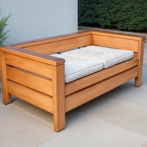 DIY Outdoor Sofa Plans: 2x4 & 2x6 Patio Bench (PDF Download)
