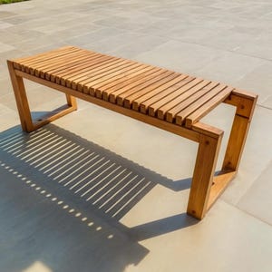 DIY Outdoor Bench Plan: Modern Patio Furniture (PDF)