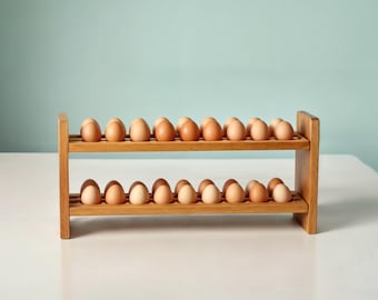 Wooden Egg Holder Plans: Two-Tier Rack, Holds 3 Dozen (PDF Download)