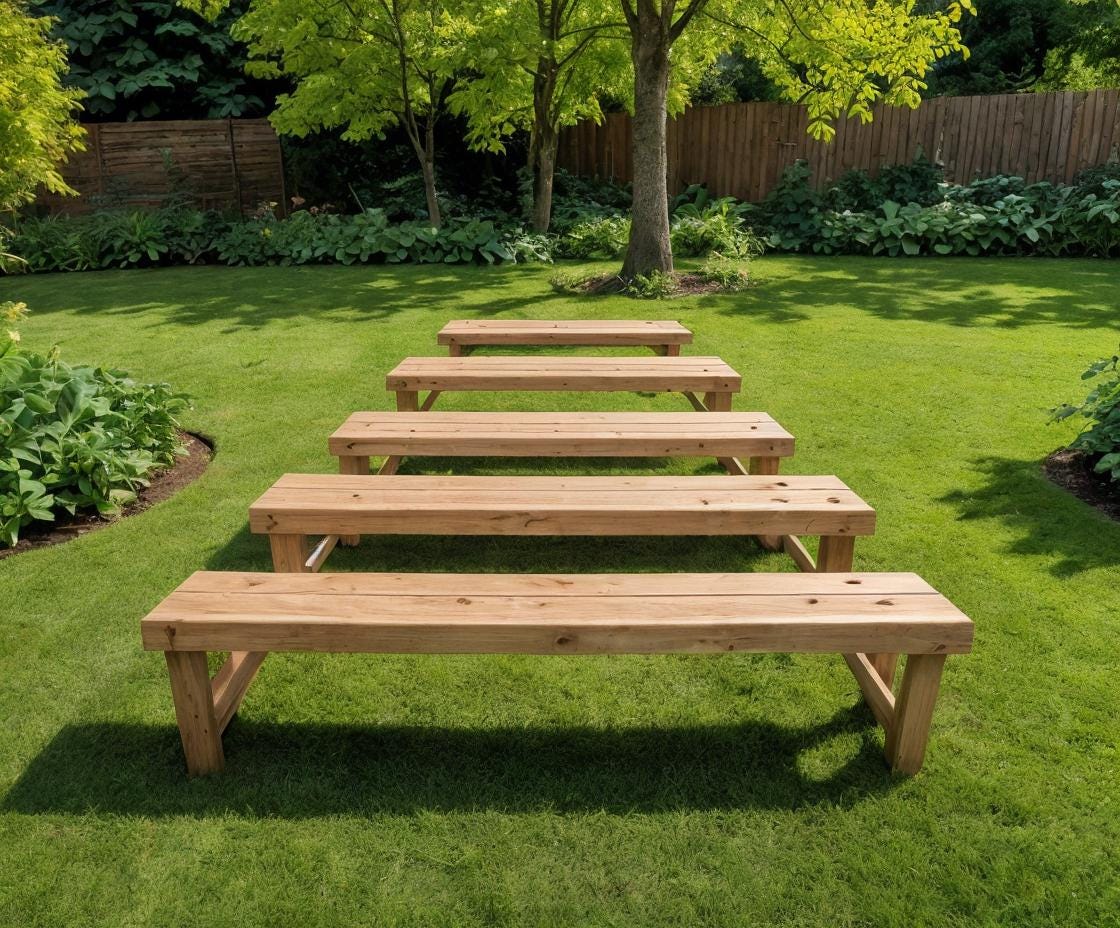 Long Wedding Bench Plan: DIY Woodworking Plans (PDF Download)