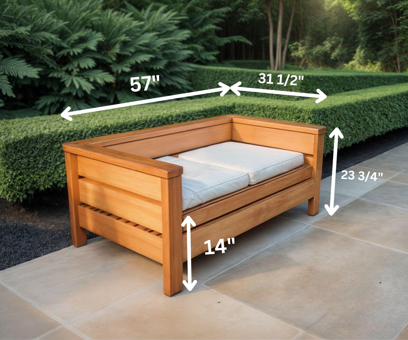 Outdoor Sofa Plans: 2x4 & 2x6 Patio Bench (PDF Download) - Etsy