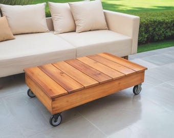 Rolling Coffee Table Plan: Rustic Modern Woodworking (PDF Download)